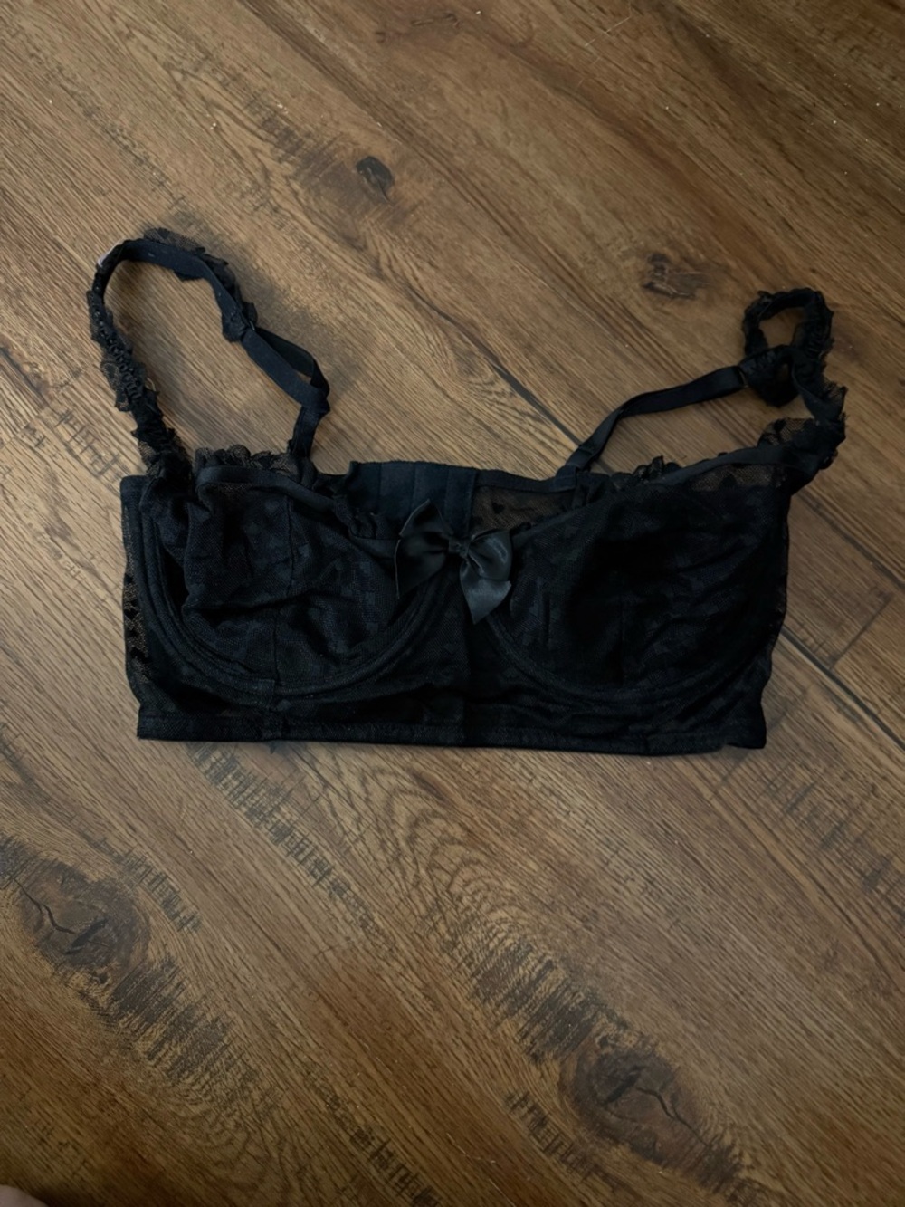 H&M Black Lace Balconette Bra
